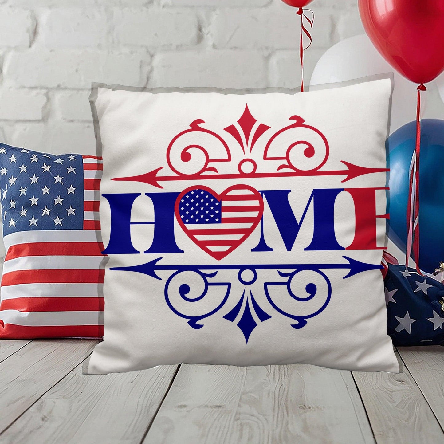 Home Patriotic Indoor-Outdoor Pillow