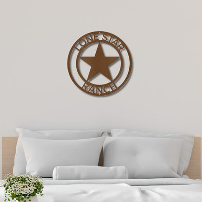 Lone Star Country Custom Name Metal Wall Art Sign - Mallard Moon Gift Shop