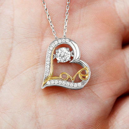 Apology Gift for Girlfriend, Wife, Soulmate - Sorry, Things To Be - Love Dancing Heart Pendant Necklace