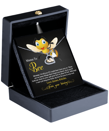 Mama To Bee Baby Feet Charm Necklace Love, Kisses and Kicks from your Tummy - Mallard Moon Gift Shop