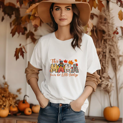 This MAMA Loves Her Little Turkeys Thanksgiving Sweatshirt