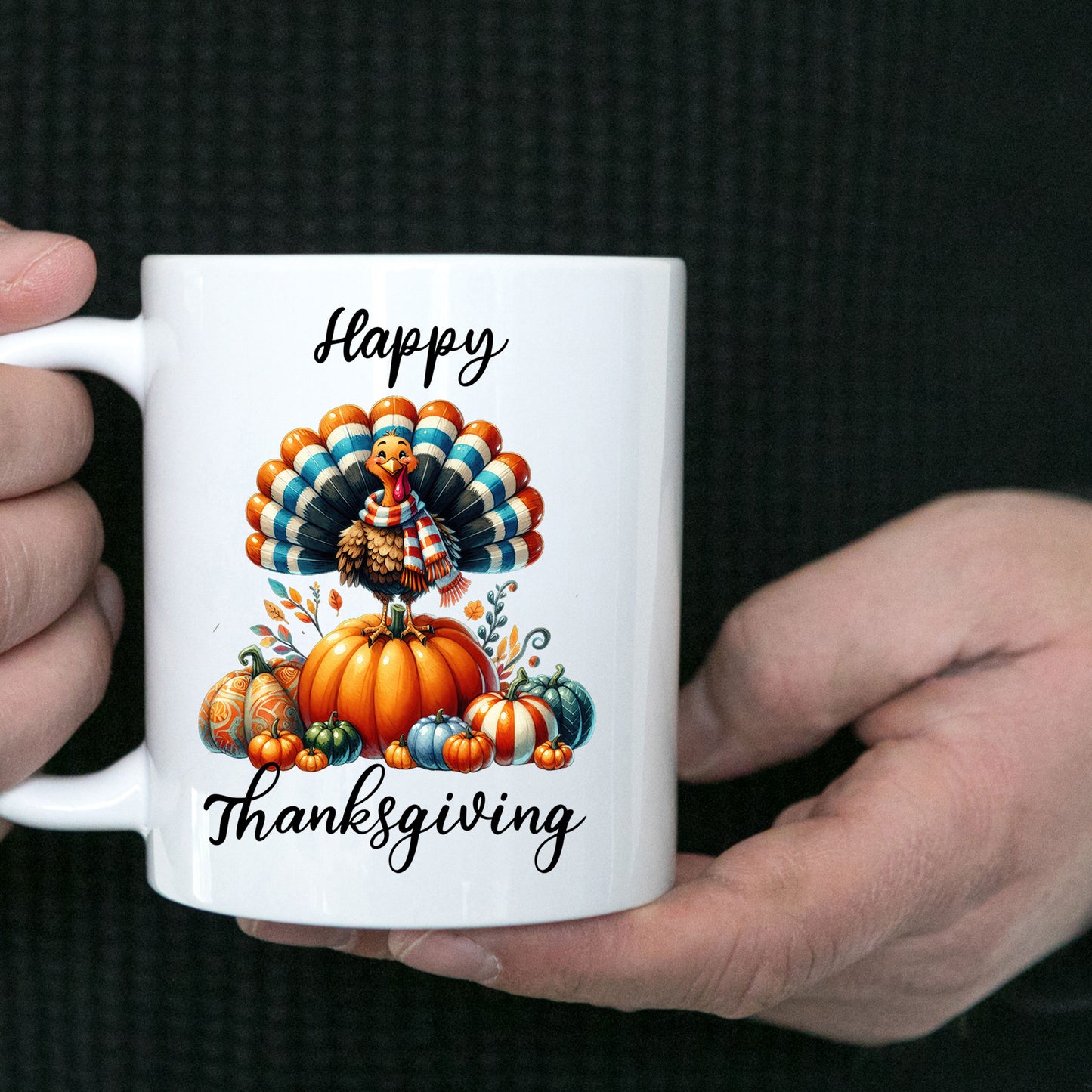 Happy Thanksgiving Ceramic Mug – Perfect for Holiday Cheer!