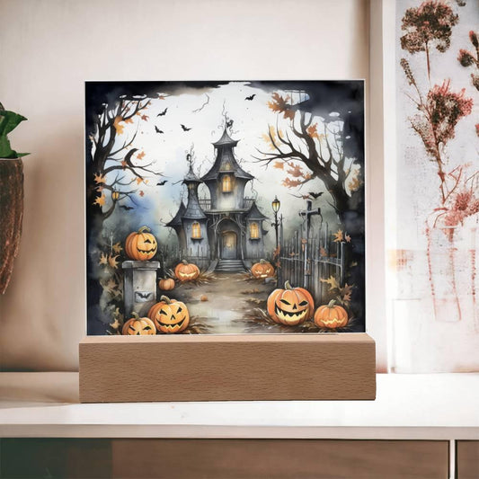 Midnight Mansion: Spooky Acrylic Decor for Halloween Ghouls - Mallard Moon Gift Shop