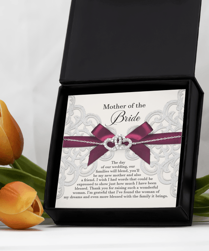 Mother of the Bride Wedding Gift from Future Son-in-law Interlocking Hearts Bracelet