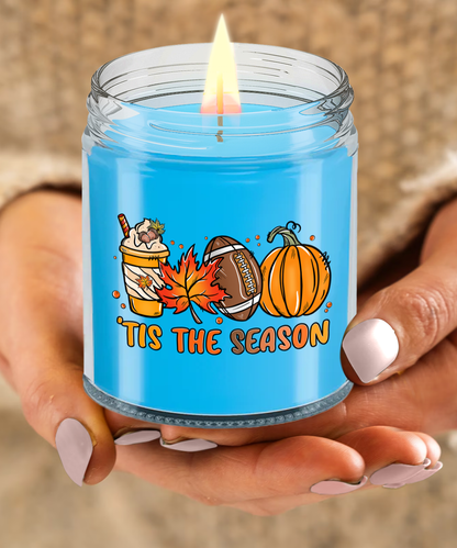 Smells Like Football, Fall and Pumpkin Spice Scented Soy Candles