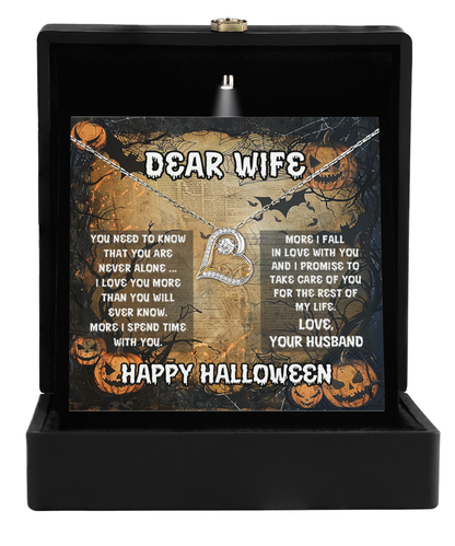 Wife Halloween Inspired Love Dancing Heart Necklace Love You More