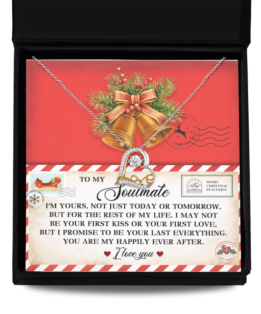 Soulmate Romantic Gift - Happily Ever After - Love Dancing Heart Pendant Necklace