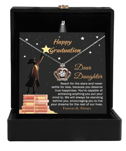 Dear Daughter Reach For The Stars Graduation Crown Necklace