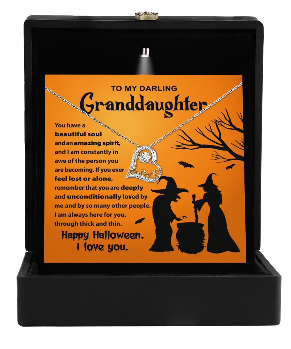 Granddaughter Halloween Inspired - Beautiful Soul Love Dancing Heart Necklace