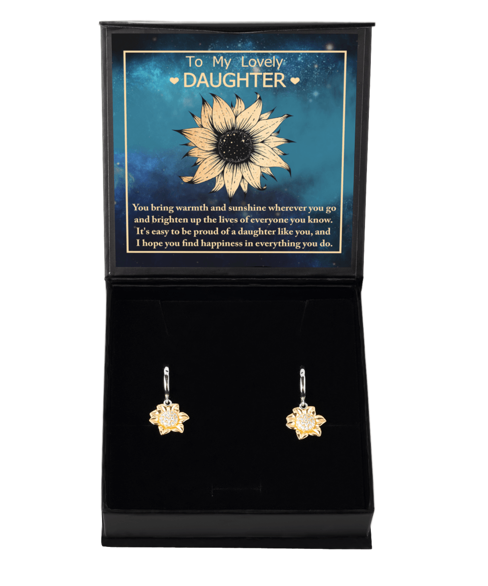 Daughter Gift for Birthday, Christmas, Graduation - Proud Of You - Sunflower Jewelry