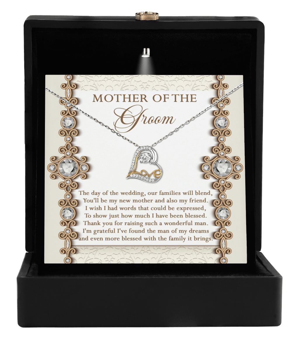 Mother of the Groom Gift New Mother and Friend Love Heart Pendant Necklace