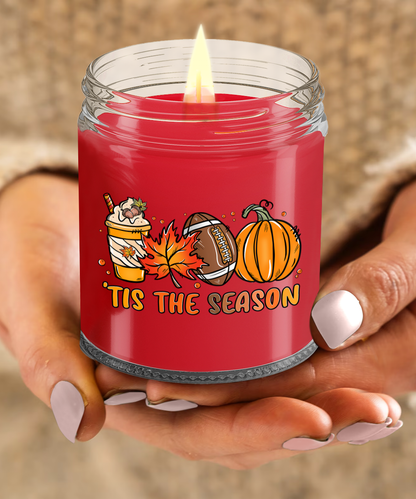 Smells Like Football, Fall and Pumpkin Spice Scented Soy Candles