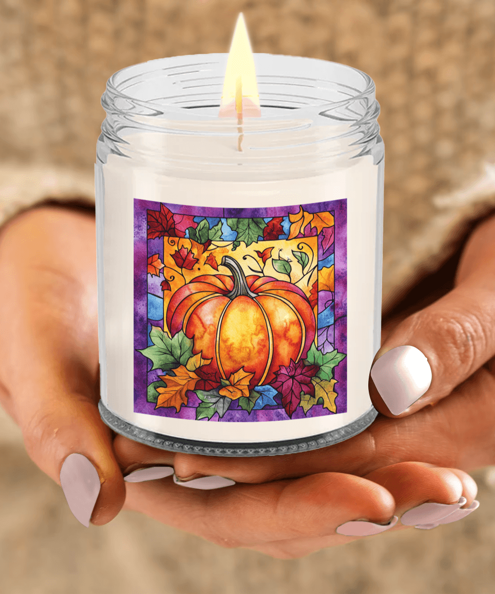 Fall Pumpkin Soy Container Jar Candle Home Decor