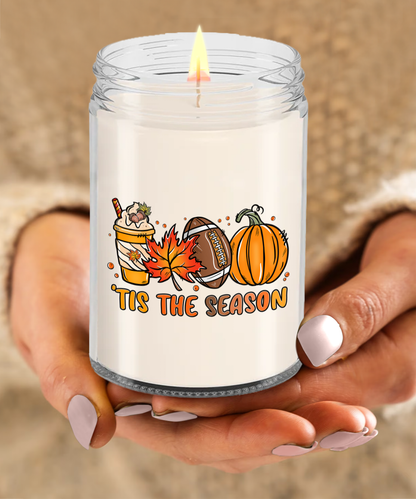 Smells Like Football, Fall and Pumpkin Spice Scented Soy Candles