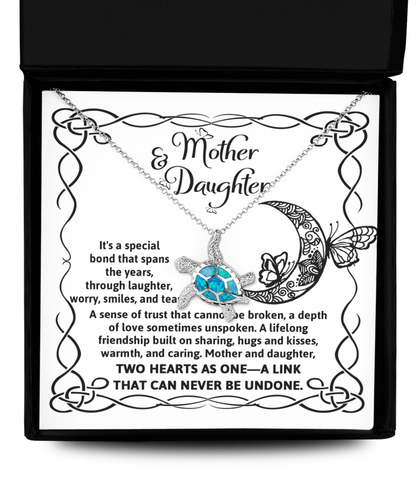 Mother and Daughter - A Special Bond Spans the Years - Opal Sea Turtle Jewelry