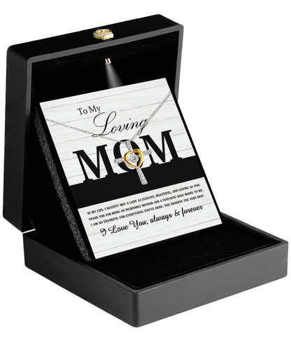 To My Loving Mom You are an Incredible Mother and a Fantastic Role Model Cross Pendant Necklace