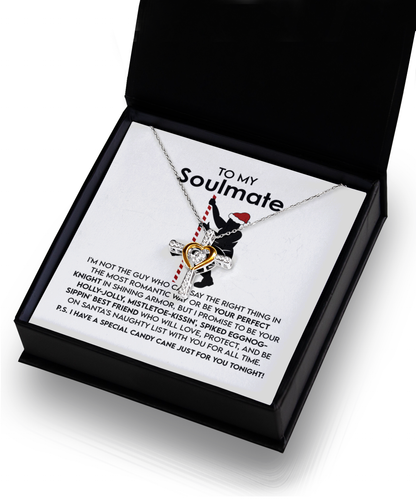 Soulmate, Wife, Girlfriend Romantic Gift - For All Time - Dancing Cross Pendant Necklace