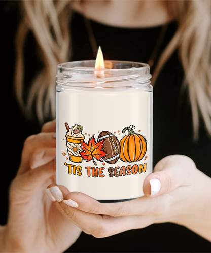 Smells Like Football, Fall and Pumpkin Spice Scented Soy Candles