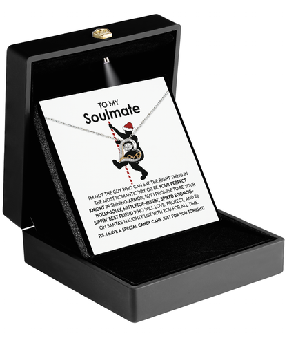 Gift for Soulmate - For All Time - Love Dancing Heart Pendant Necklace