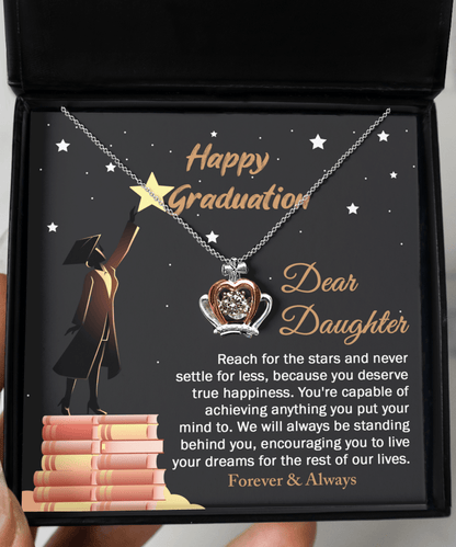 Dear Daughter Reach For The Stars Graduation Crown Necklace