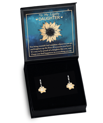 Daughter Gift for Birthday, Christmas, Graduation - Proud Of You - Sunflower Jewelry