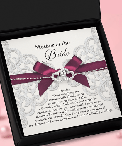 Mother of the Bride Wedding Gift from Future Son-in-law Interlocking Hearts Bracelet