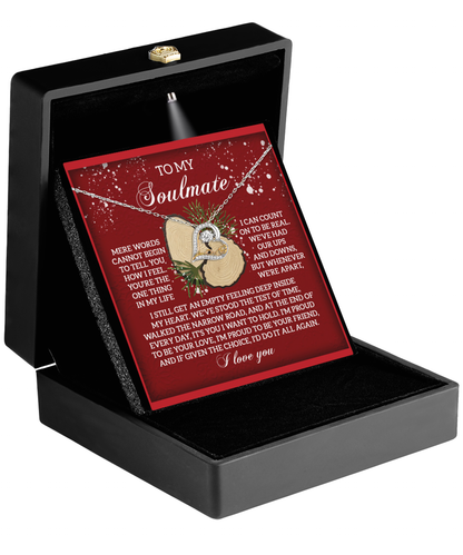 To My Soulmate We've Stood the Test of Time Christmas Anniversary Heart Pendant Necklace for Wife Girlfriend Jewelry