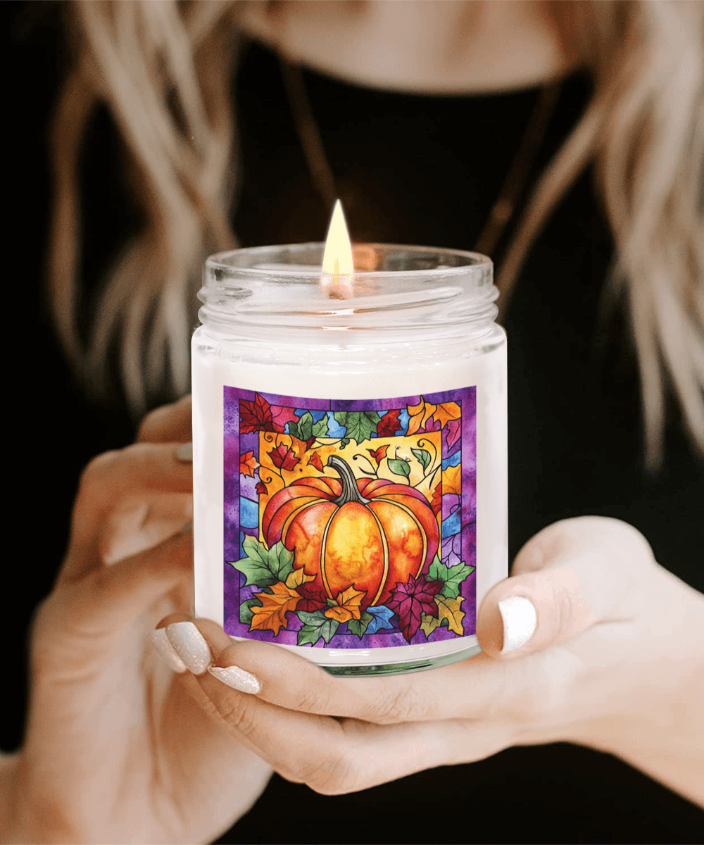 Fall Pumpkin Soy Container Jar Candle Home Decor