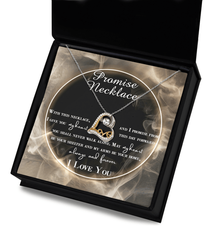 Wife Promise My Heart Love Necklace Anniversary Wedding Birthday Valentine's Day Gift From Husband