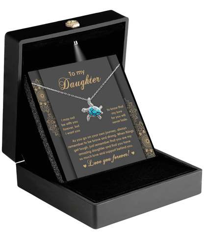 Daughter Birthday, Sweet 16, Christmas, Graduation Inspirational Opal Sea Turtle Jewelry Gift