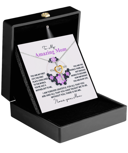 Mom, I am Forever Grateful, Without You, There is No Me - Cross Pendant Necklace