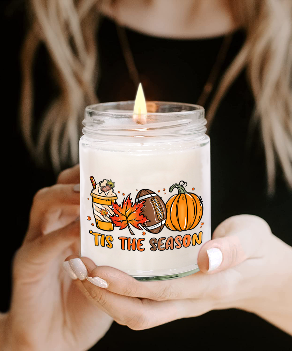 Smells Like Football, Fall and Pumpkin Spice Scented Soy Candles