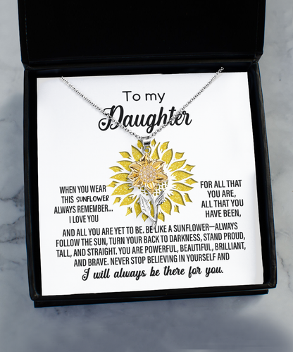 Daughter Jewelry - Be Like a Sunflower - Necklace, Bracelet, Earrings - Graduation Birthday Holiday Gift