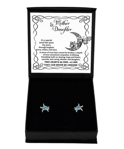 Mother and Daughter - A Special Bond Spans the Years - Opal Sea Turtle Jewelry