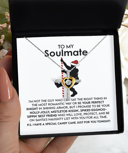 Soulmate, Wife, Girlfriend Romantic Gift - For All Time - Dancing Cross Pendant Necklace