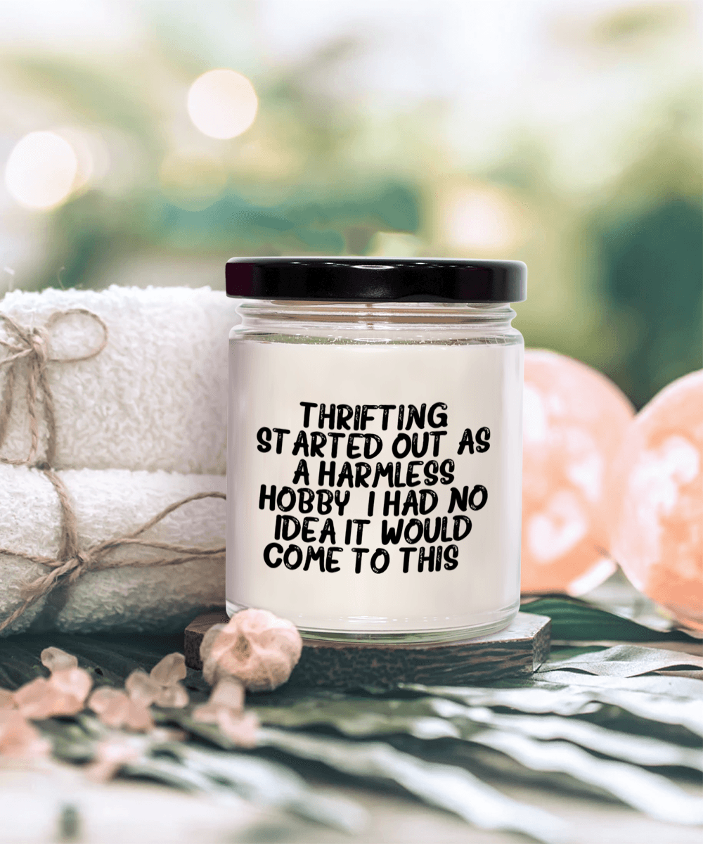 Thrifting Delight, Gifts for Friends, Thrifting Enthusiasts, Birthday, Holidays, Special Occasions, Quote Inspired Scented Soy Candle