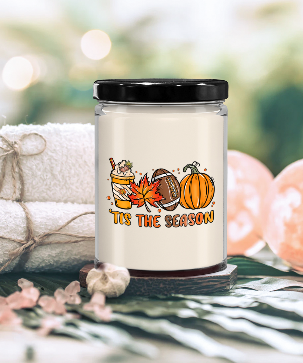 Smells Like Football, Fall and Pumpkin Spice Scented Soy Candles