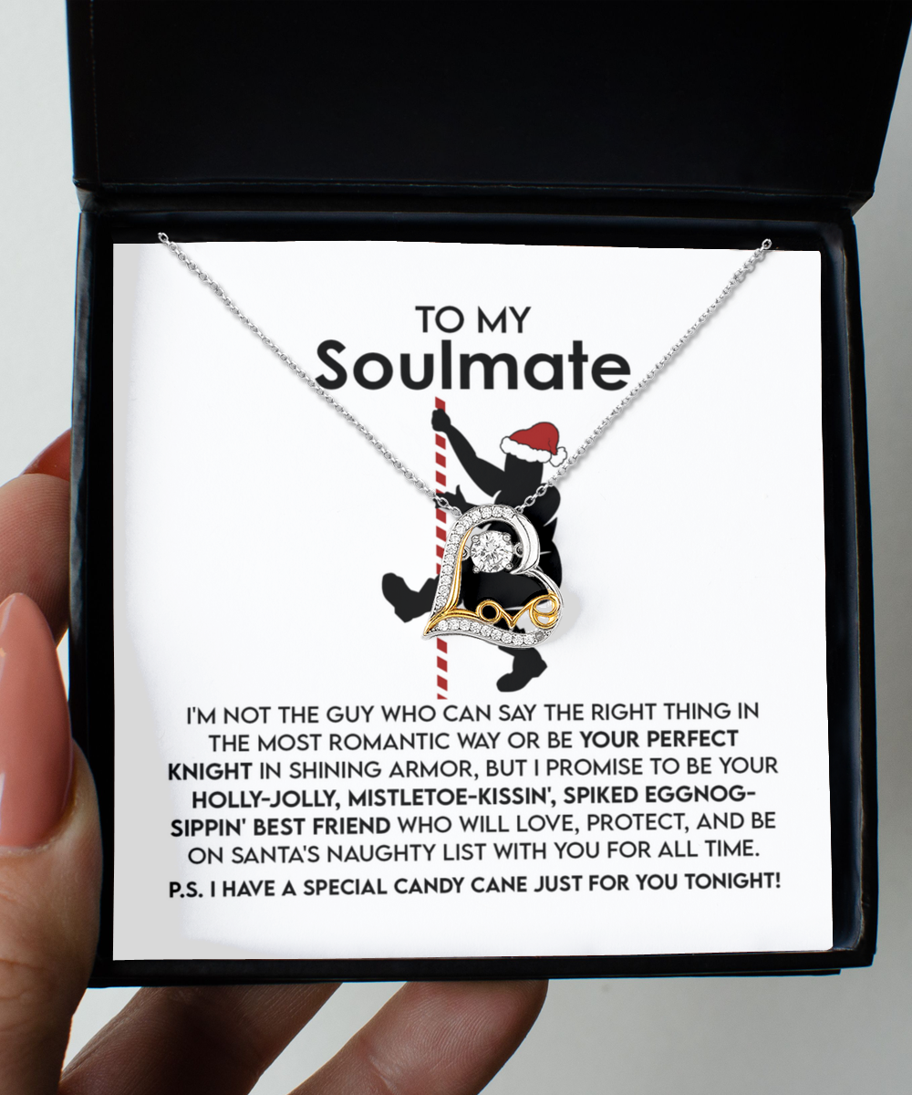 Gift for Soulmate - For All Time - Love Dancing Heart Pendant Necklace