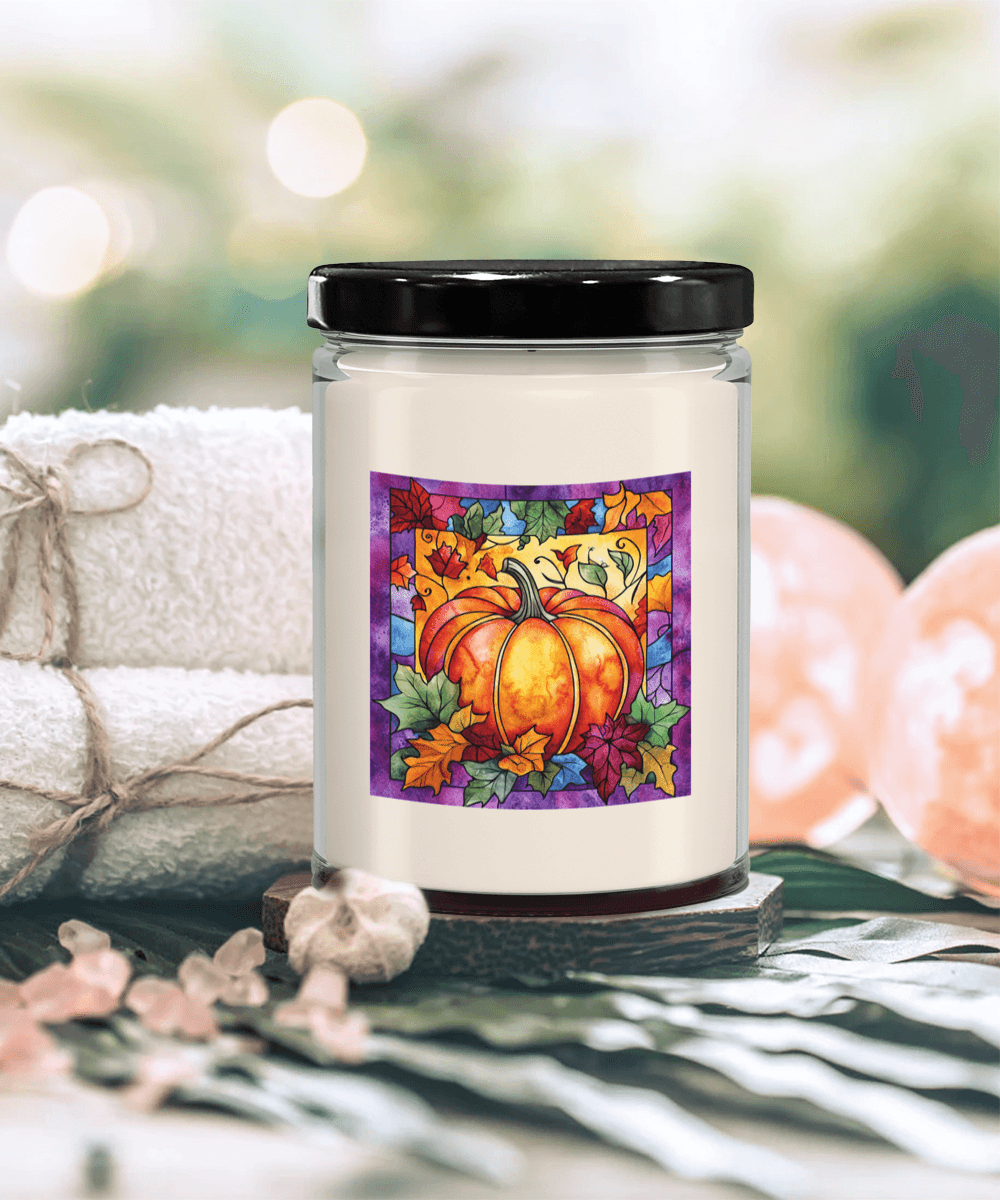 Fall Pumpkin Soy Container Jar Candle Home Decor