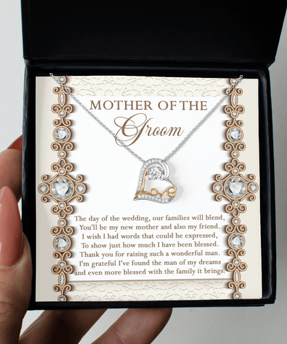 Mother of the Groom Gift New Mother and Friend Love Heart Pendant Necklace