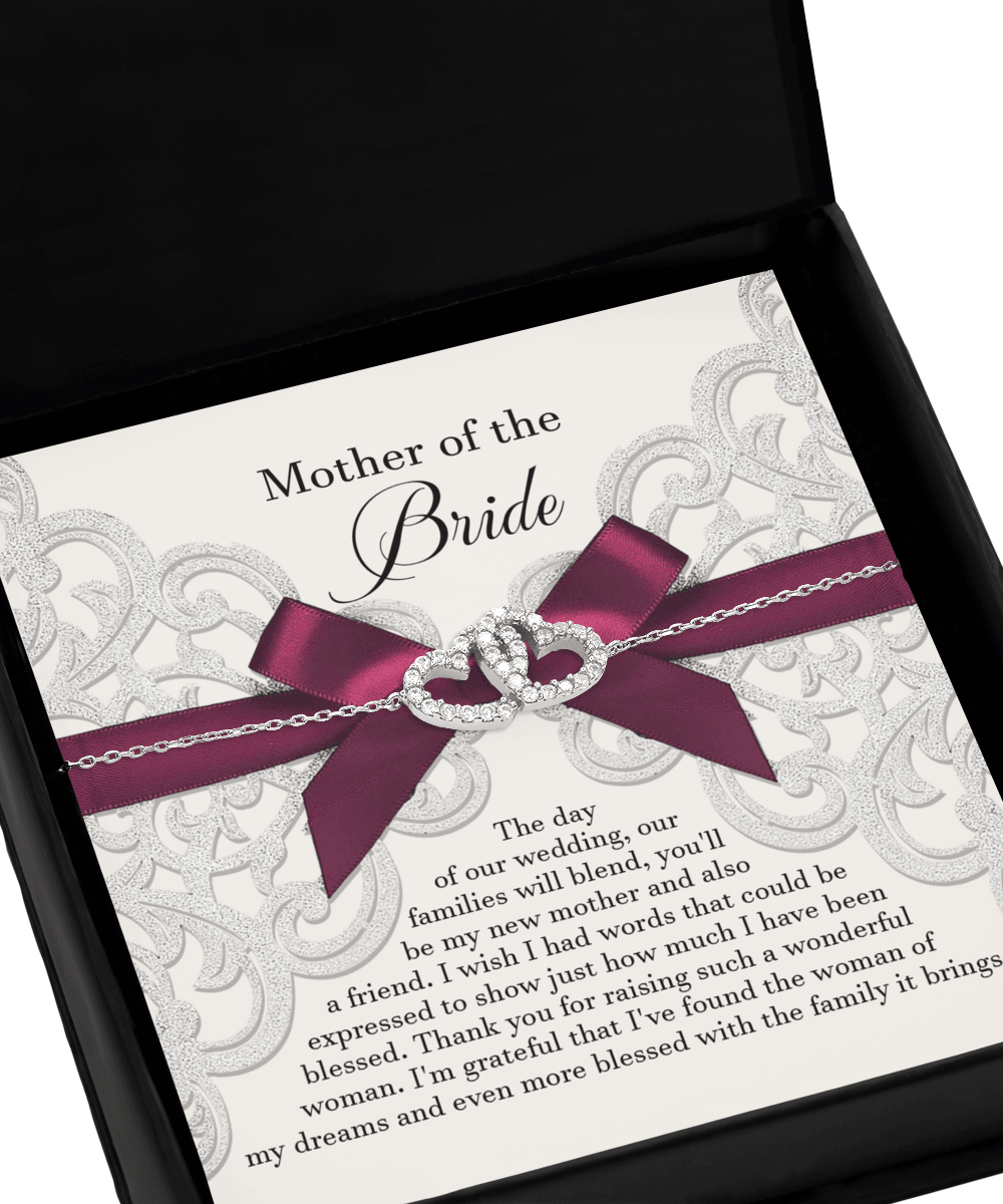 Mother of the Bride Wedding Gift from Future Son-in-law Interlocking Hearts Bracelet