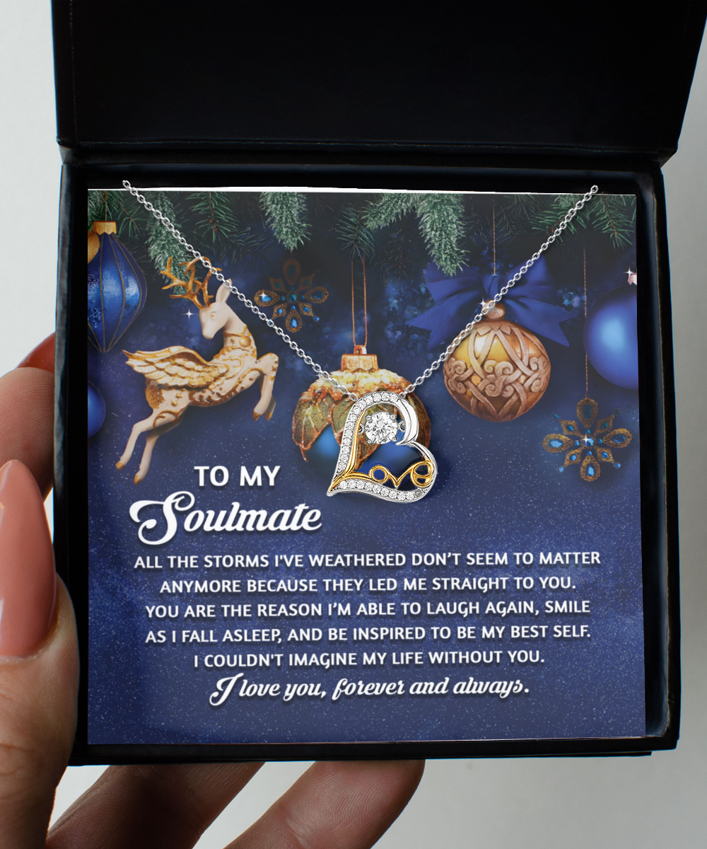 Soulmate Romantic Gift - Straight To You - Love Dancing Heart Pendant Necklace