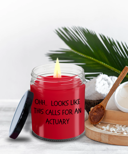 Actuary Gifts - OHH - Looks Like This Calls for an Actuary Office Humor Scented Soy Candle