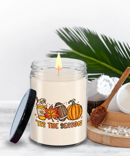 Smells Like Football, Fall and Pumpkin Spice Scented Soy Candles