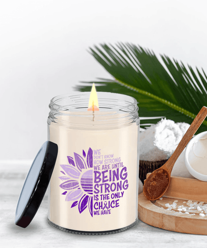 Cancer Support Hodgkins Lymphoma Being Strong Scented Soy Candle