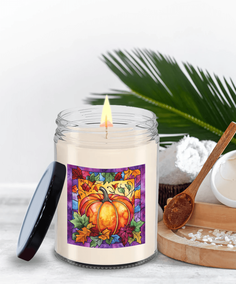 Fall Pumpkin Soy Container Jar Candle Home Decor