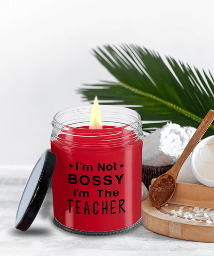 Gift for Teacher - I'm Not Bossy - Scented Soy Candle