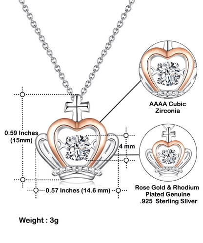 Apology Gift for Girlfriend, Wife, Soulmate - Sorry, My Queen - Crown Pendant Necklace