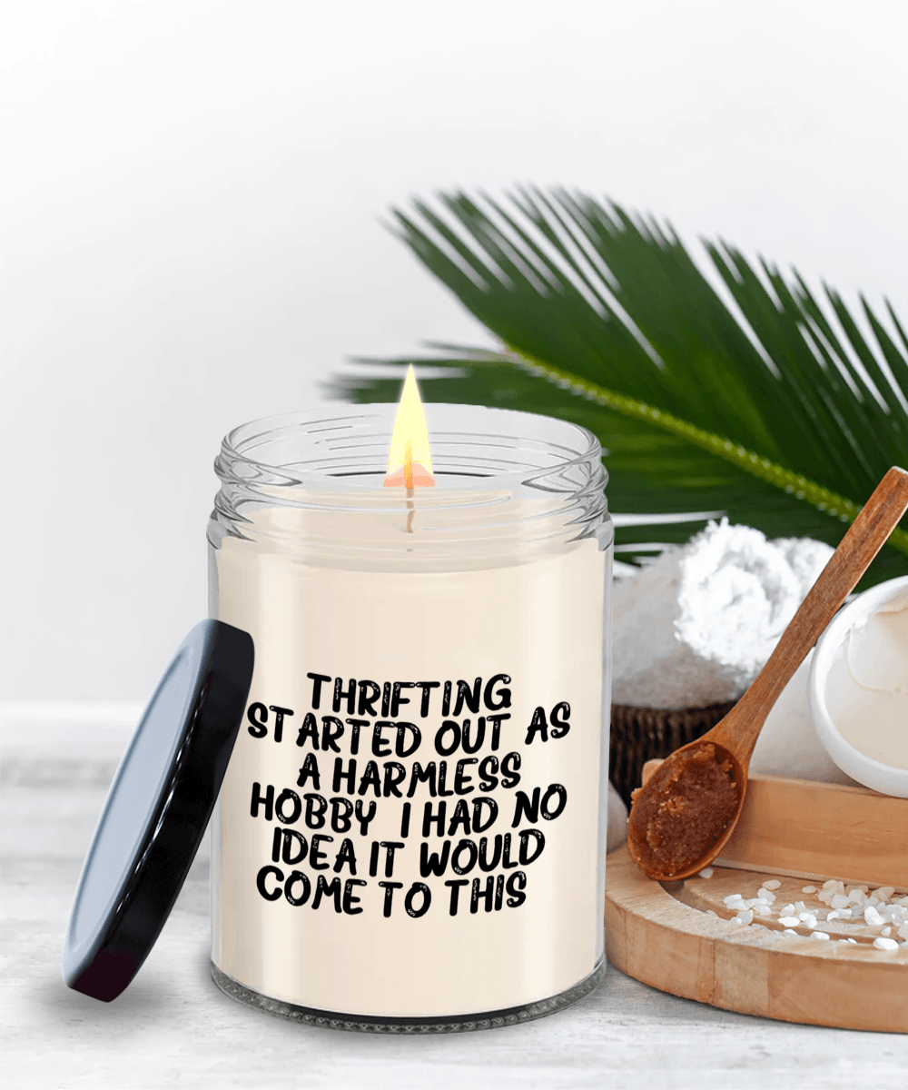 Thrifting Delight, Gifts for Friends, Thrifting Enthusiasts, Birthday, Holidays, Special Occasions, Quote Inspired Scented Soy Candle