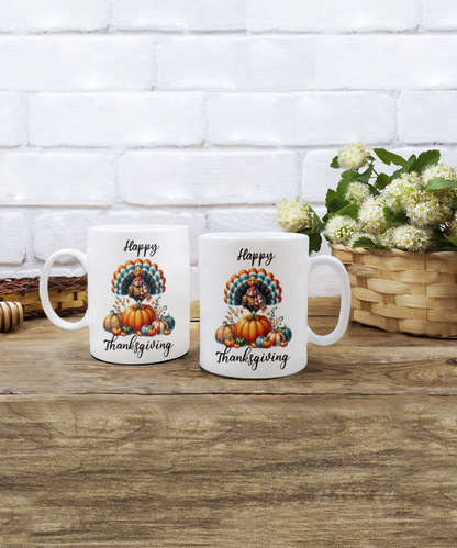 Happy Thanksgiving Ceramic Mug – Perfect for Holiday Cheer!